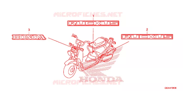AUTOCOLLANTS Honda SCOOTER 50 RUCKUS 2019  NPS50K_A