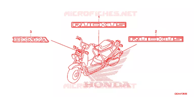 AUTOCOLLANTS Honda SCOOTER 50 RUCKUS 2020  NPS50L_A
