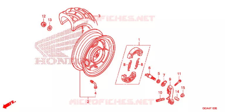 ROUE ARRIERE Honda SCOOTER 50 RUCKUS 2021  NPS50L_A