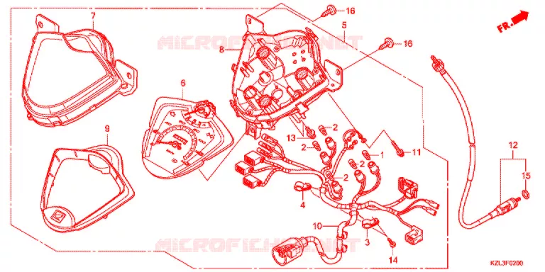 COMPTEUR Honda SCOOTER 110 VISION 2016  NSC110WHG