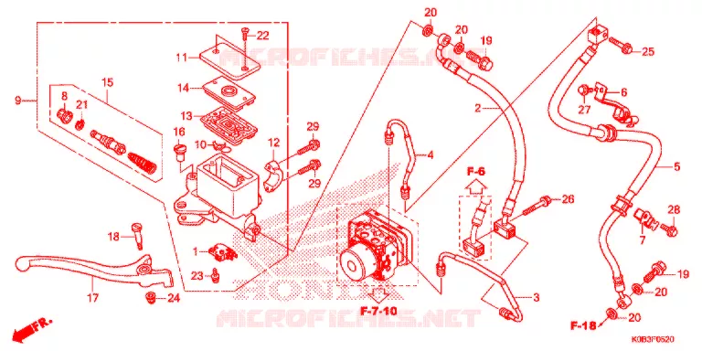 MAITRE CYLINDRE DE FREIN AVANT Honda SCOOTER 300 FORZA 2020  NSS300AL