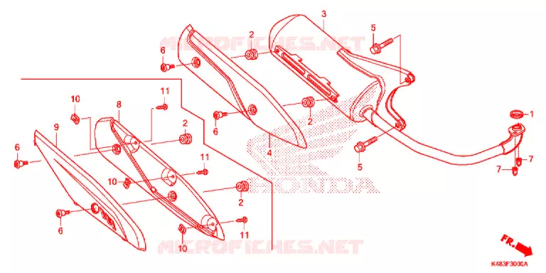 SILENCIEUX D'ECHAPPEMENT Honda SCOOTER 110 SPACY 2017  SCR1105WHH