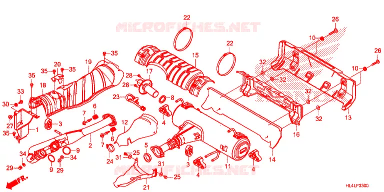 SILENCIEUX D'ECHAPPEMENT Honda ATV 1000 PIONEER 2020  SXS1000M3PL