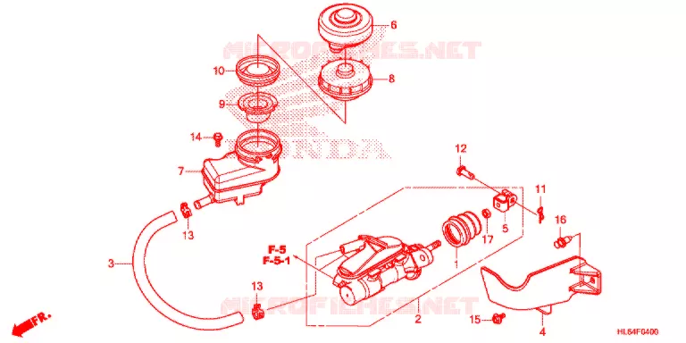 MAITRE-CYLINDRE DE FREIN Honda ATV 1000 TALON 2021  SXS1000S2XM