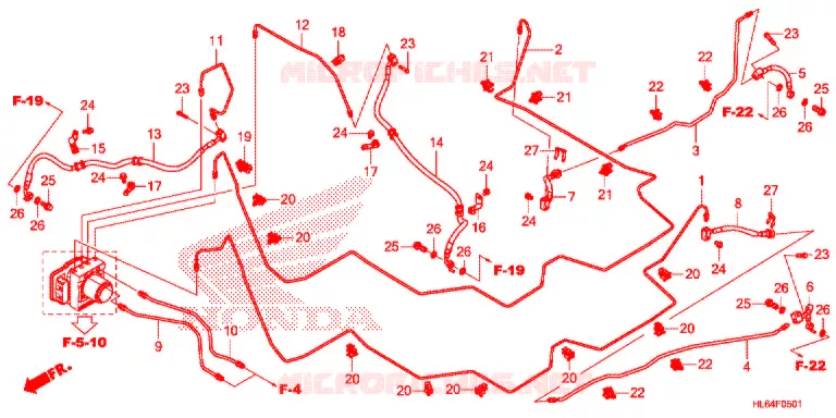 DURITES DE FREIN (SXS1000S2X) Honda ATV 1000 TALON 2021  SXS1000S2XM