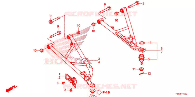 TRIANGLES AVANT Honda ATV 1000 TALON 2021  SXS1000S2XM
