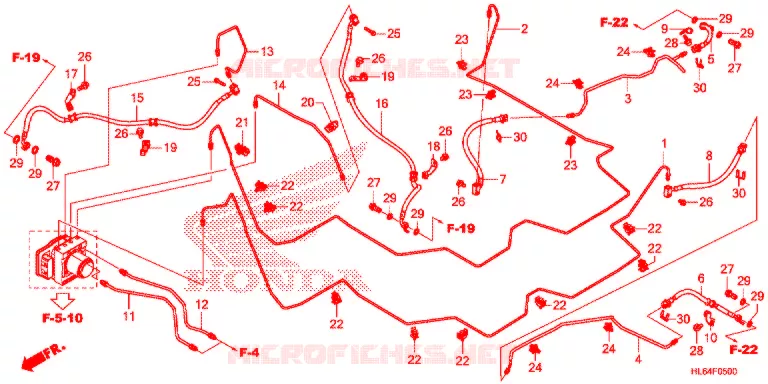 DURITES DE FREIN (SXS1000S2R) Honda ATV 1000 TALON 2021  SXS1000S2RM