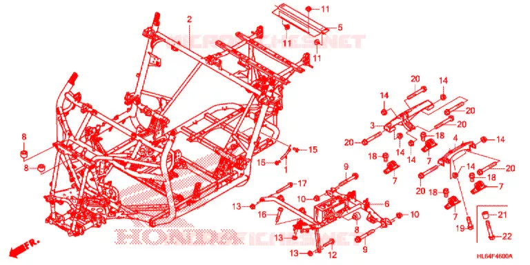 CADRE Honda ATV 1000 TALON 2021  SXS1000S2XM