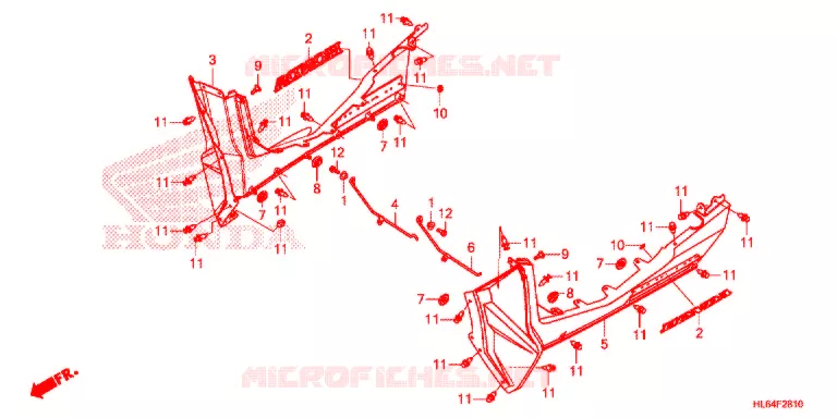 COUVERCLES LATERAUX Honda ATV 1000 TALON 2021  SXS1000S2XM