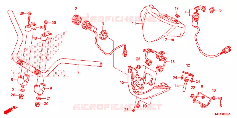 GUIDON Honda ATV 680 FOURTRAX 2020  TRX680FA5L