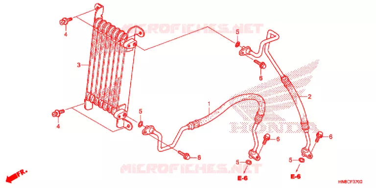 RADIATEUR D'HUILE Honda ATV 680 FOURTRAX 2020  TRX680FA5L