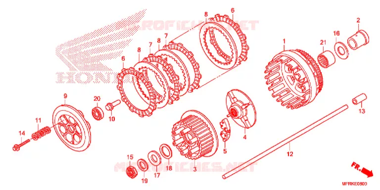 EMBRAYAGE Honda MOTO 1300 VT 2021  VT1300CXAL