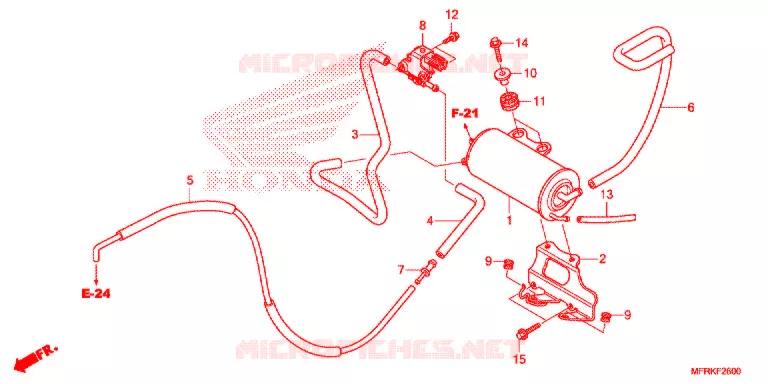 SYSTÈME DE RECYCLAGE DES GAZ Honda MOTO 1300 VT 2021  VT1300CXAL