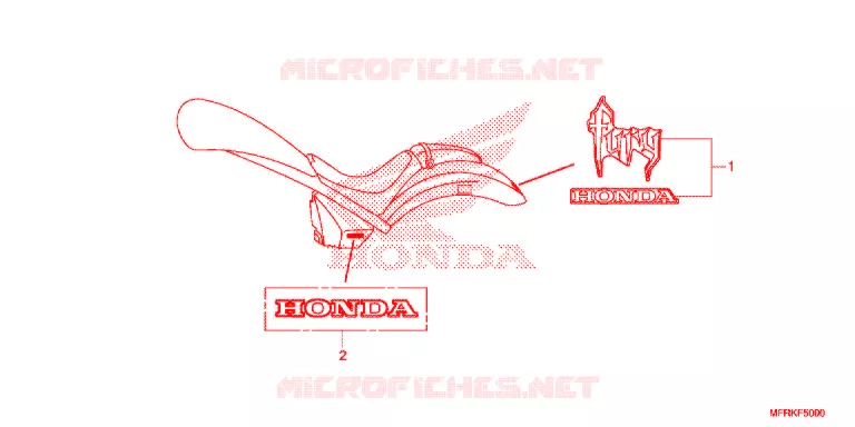 AUTOCOLLANTS Honda MOTO 1300 VT 2020  VT1300CXAL