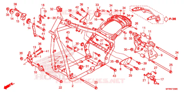CADRE Honda MOTO 1300 VT 2020  VT1300CXAL