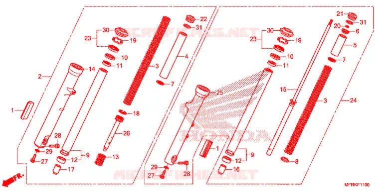 FOURCHE Honda MOTO 1300 VT 2021  VT1300CXL