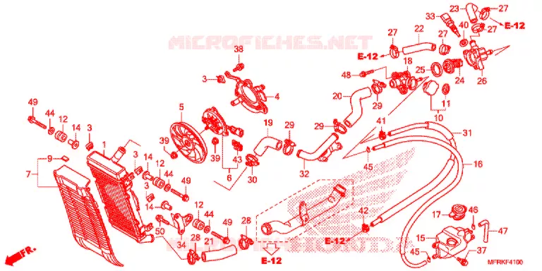 RADIATEUR Honda MOTO 1300 VT 2021  VT1300CXL