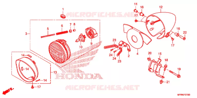 PHARE Honda MOTO 1300 VT 2021  VT1300CXL