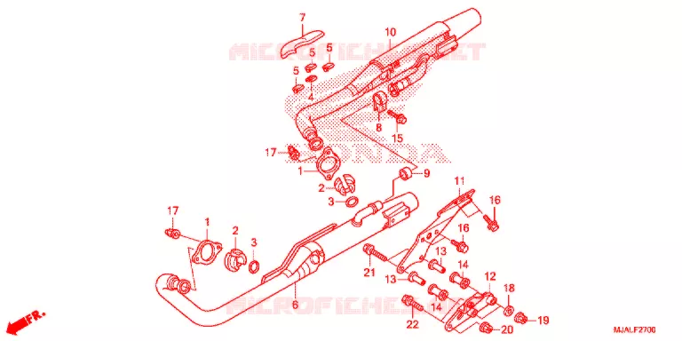 SILENCIEUX D'ECHAPPEMENT Honda MOTO 750 SHADOW 2020  VT750C2BL