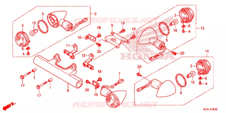 CLIGNOTANT Honda MOTO 750 SHADOW 2021  VT750CL
