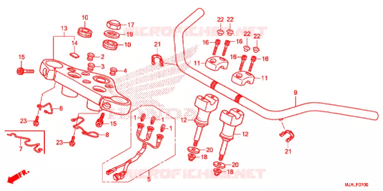 GUIDON (VT750C/CS) Honda MOTO 750 SHADOW 2020  VT750CL