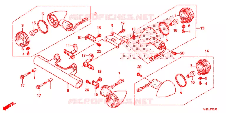 CLIGNOTANT Honda MOTO 750 SHADOW 2021  VT750CL