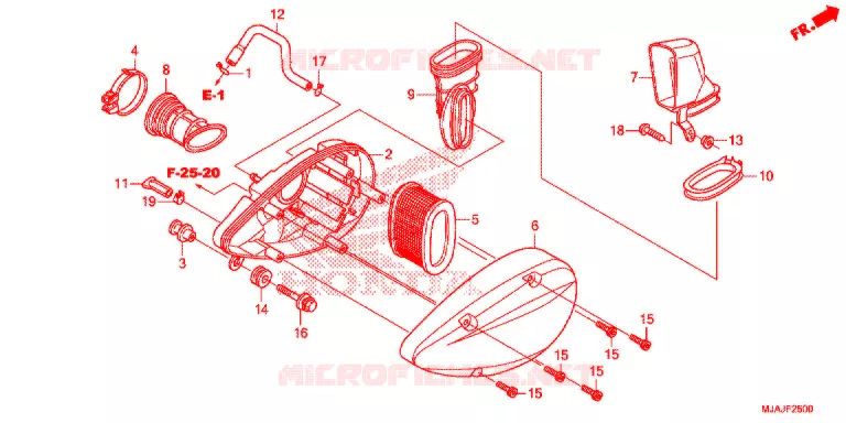FILTRE A AIR Honda MOTO 750 SHADOW 2019  VT750CSK