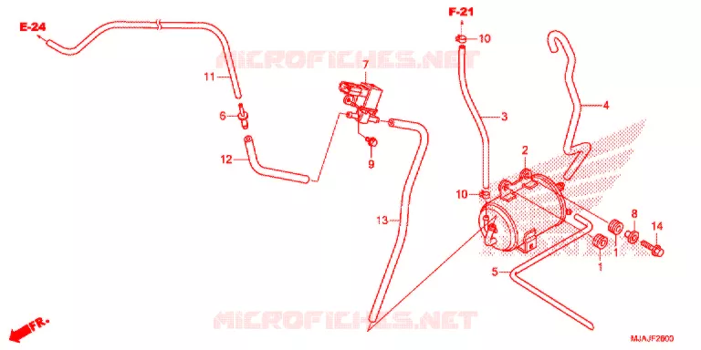 SYSTÈME DE RECYCLAGE DES GAZ Honda MOTO 750 SHADOW 2019  VT750CSK