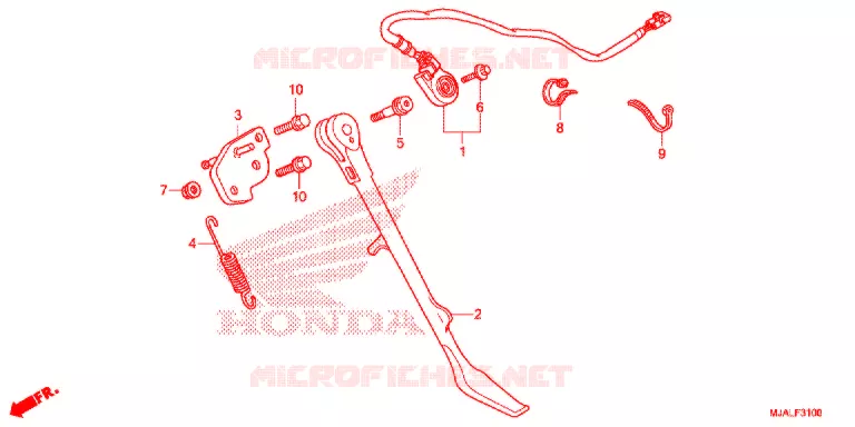 BEQUILLE LATERALE Honda MOTO 750 SHADOW 2021  VT750CSL