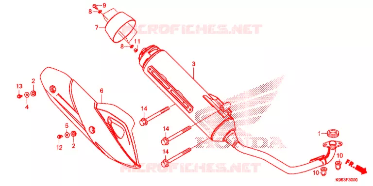SILENCIEUX D'ECHAPPEMENT Honda SCOOTER 125 PCX 2019  WW125K_KO