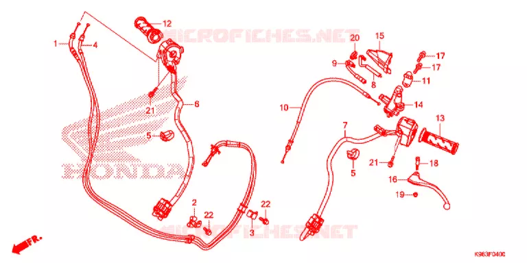 LEVIER DE GUIDON - CABLE - COMMODO Honda SCOOTER 125 PCX 2020  WW125L_KO