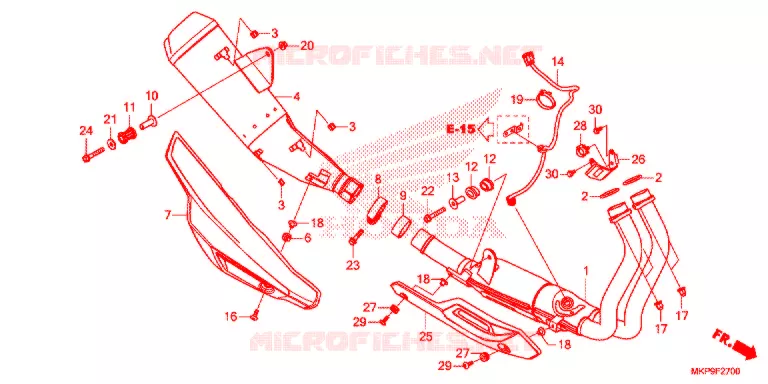 SILENCIEUX D'ECHAPPEMENT Honda MOTO 500 CB 2020  CB500FAL