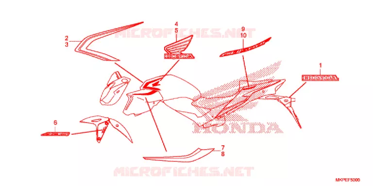 AUTOCOLLANTS Honda MOTO 500 CB 2020  CB500FAL