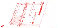 FOURCHE pour Honda CLICK 125 I RACING de 2014