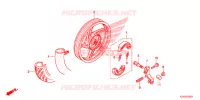 ROUE ARRIERE (MOULURE) pour Honda CLICK 125 I Idling Stop Casted Wheels de 2014