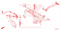 BEQUILLE CENTRALE   PEDALE DE FREIN pour Honda CLICK 125 I TUNE UP de 2014