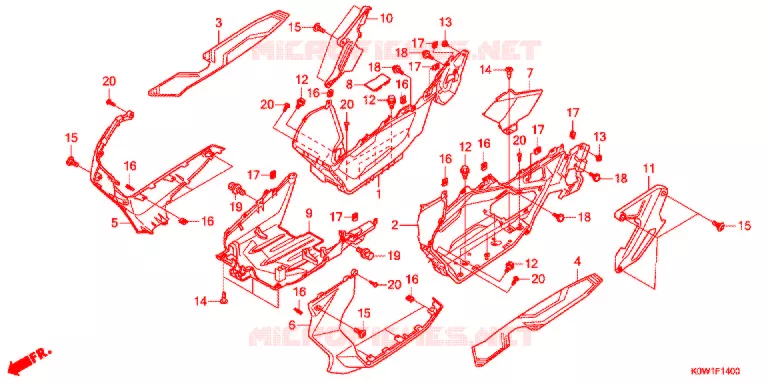 MARCHE PIEDS Honda SCOOTER 150 ADV 2021  ADV150AL_J