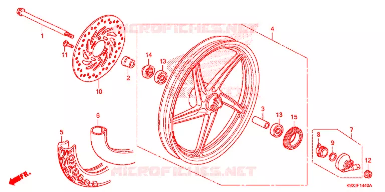 ROUE AVANT (2) Honda MOTO 110 WAVE 2017  AFS110SPH