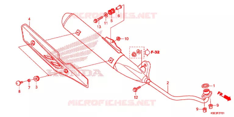 SILENCIEUX D'ECHAPPEMENT (2) Honda MOTO 110 WAVE 2021  AFS110SPJ