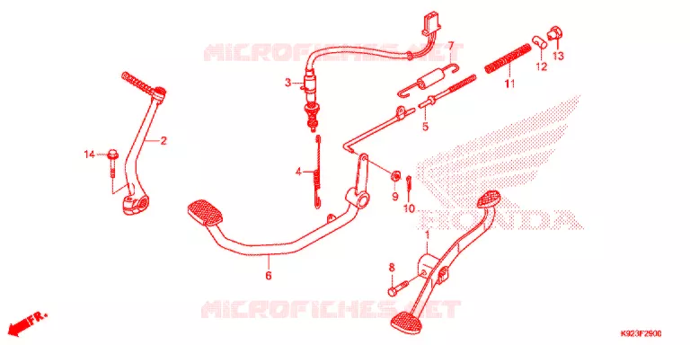 PEDALE Honda MOTO 110 WAVE 2020  AFS110SPK