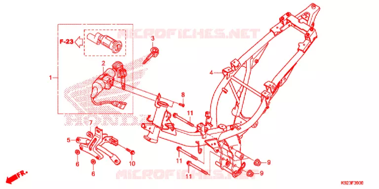 CADRE Honda MOTO 110 WAVE 2020  AFS110SPK