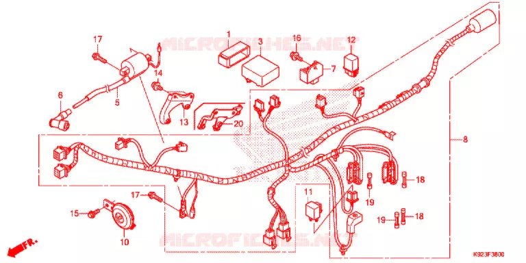 FAISCEAU DES FILS Honda MOTO 110 WAVE 2021  AFS110SPK