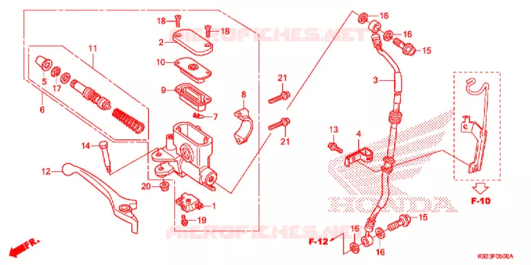 MAITRE CYLINDRE DE FREIN AVANT Honda MOTO 110 WAVE 2021  AFS110SPK