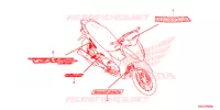 AUTOCOLLANTS pour Honda BIZ 125 FREIO DIANTEIRO DISCO de 2018