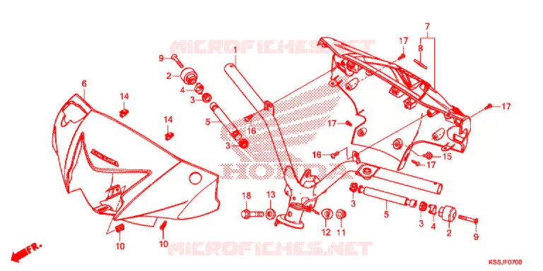 GUIDON - CARENAGE Honda MOTO 125 BIZ 2018  BC125MCJ