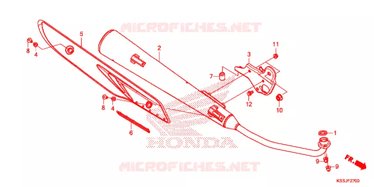 SILENCIEUX D'ECHAPPEMENT Honda MOTO 125 BIZ 2018  BC125MCJ