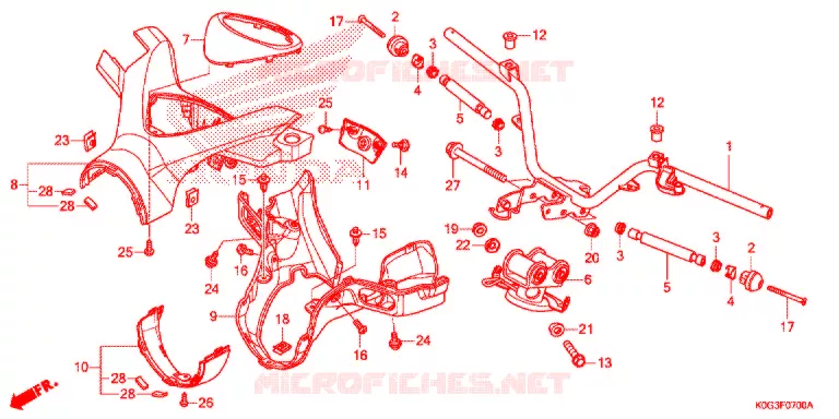 GUIDON - CARENAGE Honda MOTO 125 CUB 2019  C125AL