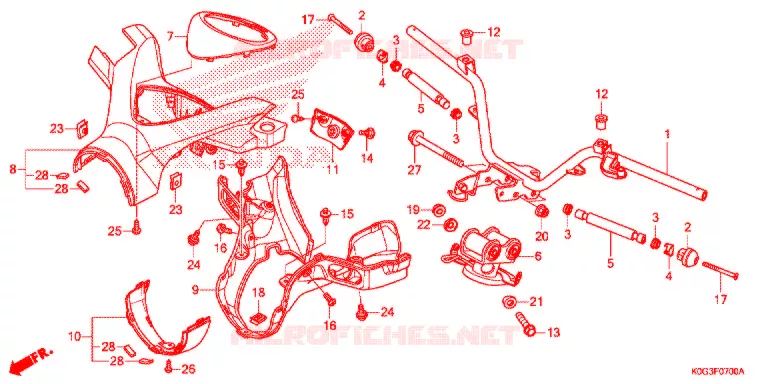GUIDON - CARENAGE Honda MOTO 125 CUB 2020  C125AL