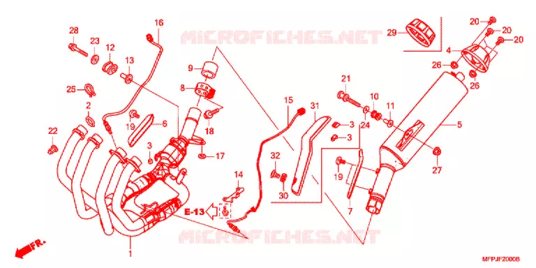 SILENCIEUX D'ECHAPPEMENT Honda MOTO 1300 CB 2020  CB1300SADK