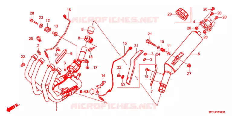 SILENCIEUX D'ECHAPPEMENT Honda MOTO 1300 CB 2020  CB1300SADK